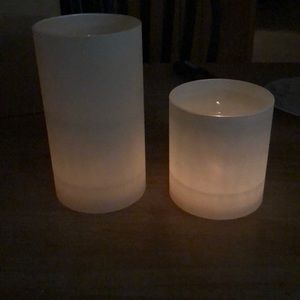 Ivory Glass Candle Chimney